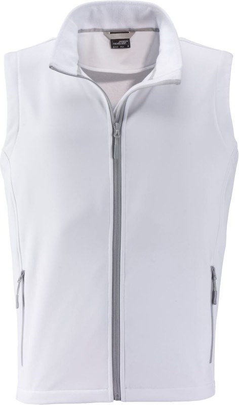Daiber JN 1128 Pánská 2-vrstvá promo softshellová vesta 02.1128 white/white