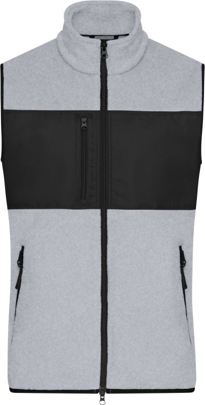 Daiber JN 1310 Pánská fleecová vesta 02.1310 light melange/black