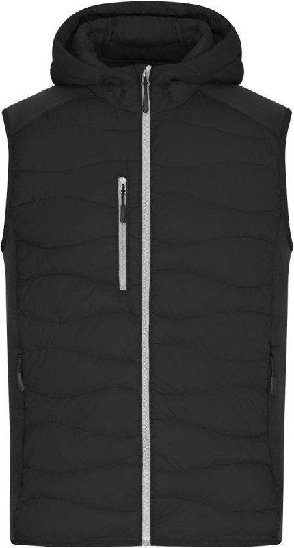 Daiber JN 1328 Pánská strečová fleecová vesta 02.1328 black/black