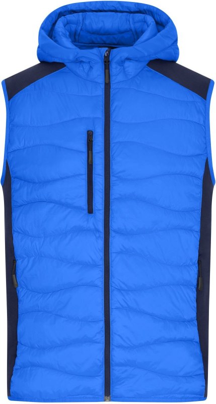 Daiber JN 1328 Pánská strečová fleecová vesta 02.1328 blue/navy - Pánské oblečení vesty