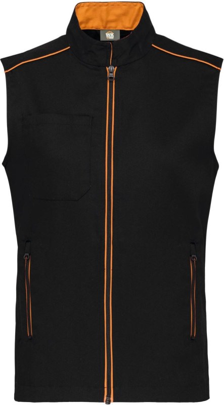 WK WK 6148 Pánská vesta "Day-to-Day" 20.6148 black/orange