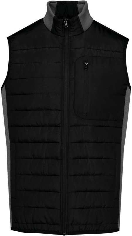 Kariban K 6170 Pánská hybridní vesta 20.6170 black/dark grey heather