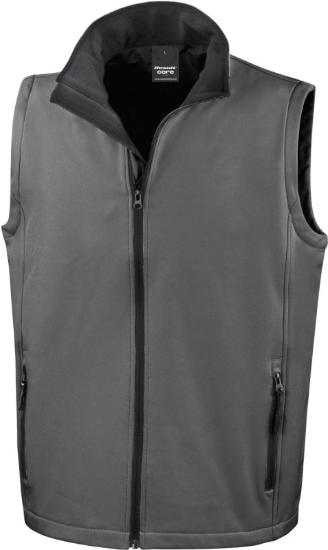 Result R 232M Pánská 2-vrstvá softshell vesta "Printable" 30.232M charcoal/black