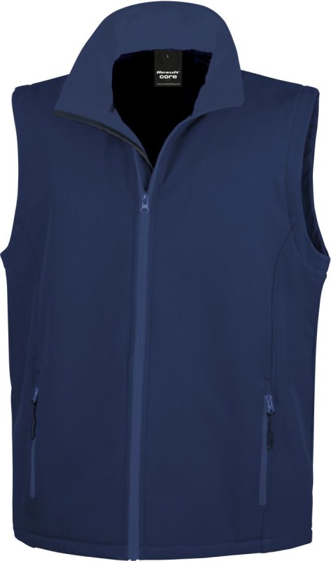 Result R 232M Pánská 2-vrstvá softshell vesta "Printable" 30.232M navy/navy - Pánské oblečení vesty