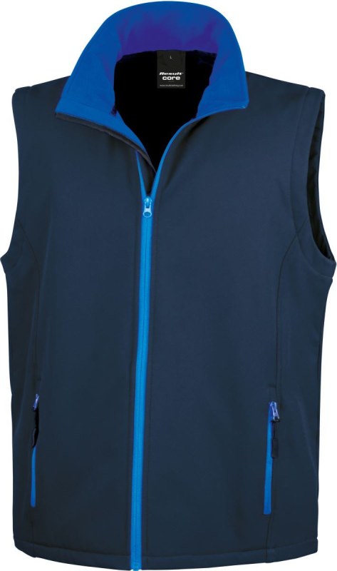 Result R 232M Pánská 2-vrstvá softshell vesta "Printable" 30.232M navy/royal