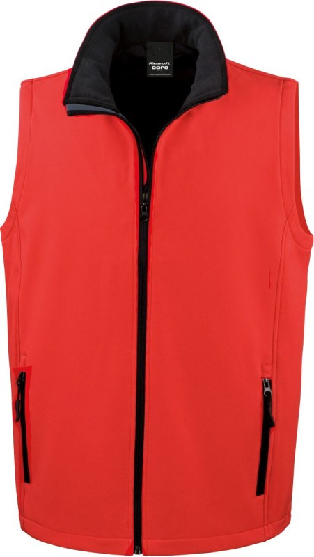 Result R 232M Pánská 2-vrstvá softshell vesta "Printable" 30.232M red/black