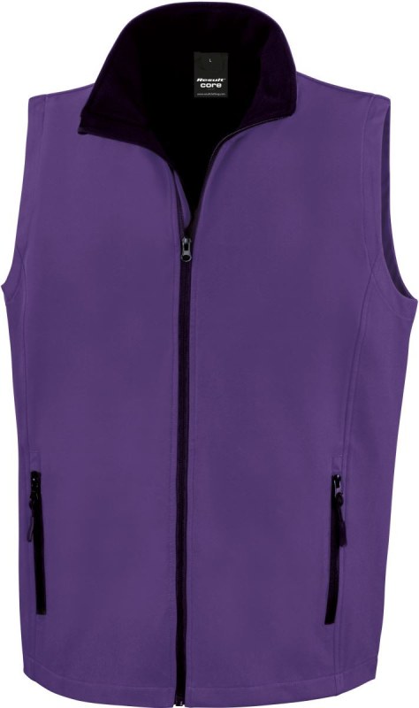Result R 232M Pánská 2-vrstvá softshell vesta "Printable" 30.232M purple/black