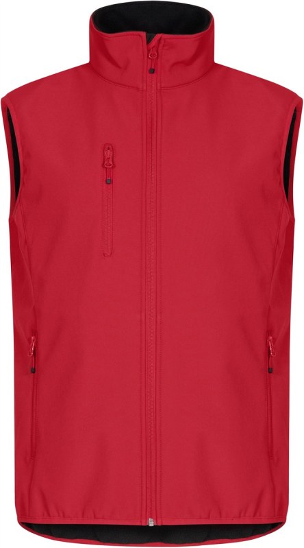 Clique Classic Softshell Vest M Pánská 3-vrstvá softshellová vesta 67.0911 red