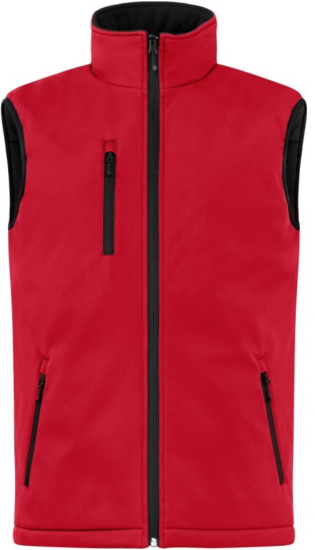 Clique Padded Softshell Vest Men Pánská zateplená softshellová vesta 67.0958 red - Pánské oblečení vesty