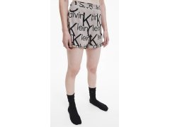 Dámské pyžamové kraťasy QS6851E 5VM béžová/černá - Calvin Klein