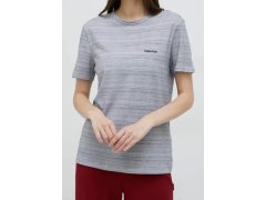 Dámské pyžamové triko QS6890E 5FQ šedobílá - Calvin Klein