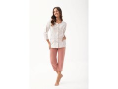 Pyžamo Luna 668 3/4 M-2XL L24 dámské rozepínací