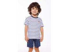 Cornette Young Boy pyžamo 802/111 kr/r Marine 134-164 7223509