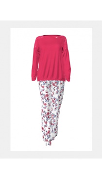 Elegantní dámské pyžamo s květinovým vzorem 11918 - Vamp - Dámská pyžama