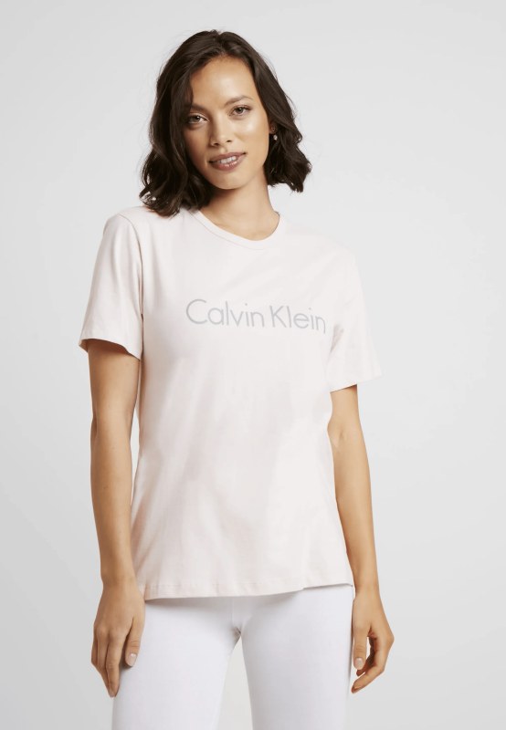 Dámský pyžamový top QS6105E-2NT růžová - Calvin Klein - Dámská pyžama