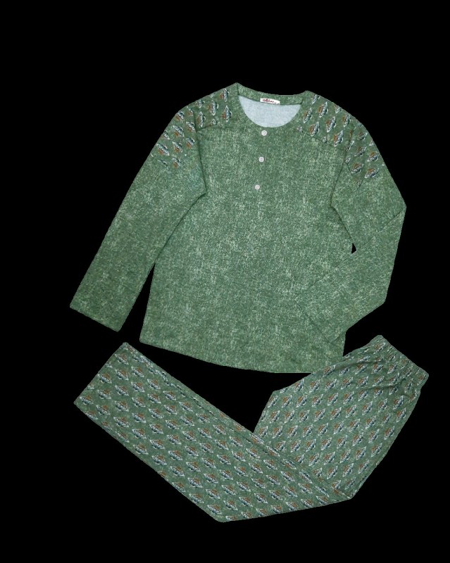 Dámské pyžamo 104/085 zelené se vzorem - Karol - Dámská pyžama