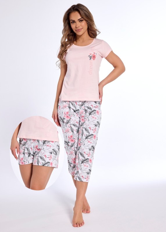Dámské třídílné pyžamo Cornette 665/311 Dreaming kr/r S-XL Dámské třídílné pyžamo Cornette 665/311 Dreaming kr/r S-XL - Dámská pyžama