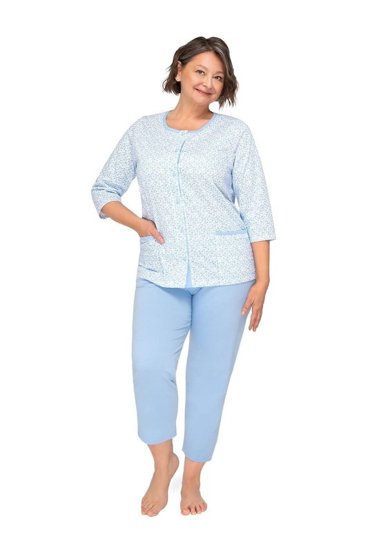 Pyžamo Martel Kasia II 266 3/4 M-3XL rozepínací - Dámská pyžama