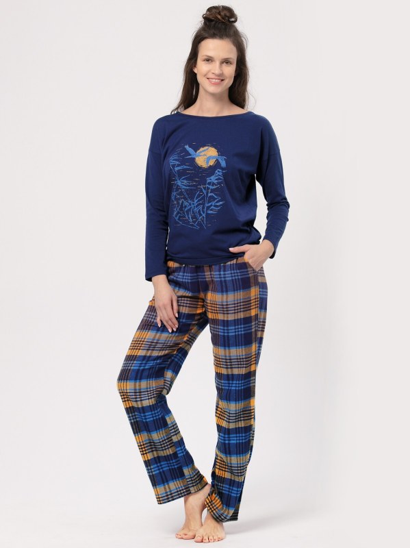 Pyžamo Key LNS 937 B24 Flanelové dlouhé/r S-XL dámské Pyžamo Key LNS 937 B24 Flanelové dlouhé/r S-XL dámské - Dámská pyžama