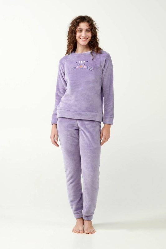 Vamp - Plyšové pyžamo Lavender Sweet Fleece 21306 - Vamp Vamp - Plyšové pyžamo Lavender Sweet Fleece 21306 - Vamp - Dámská pyžama