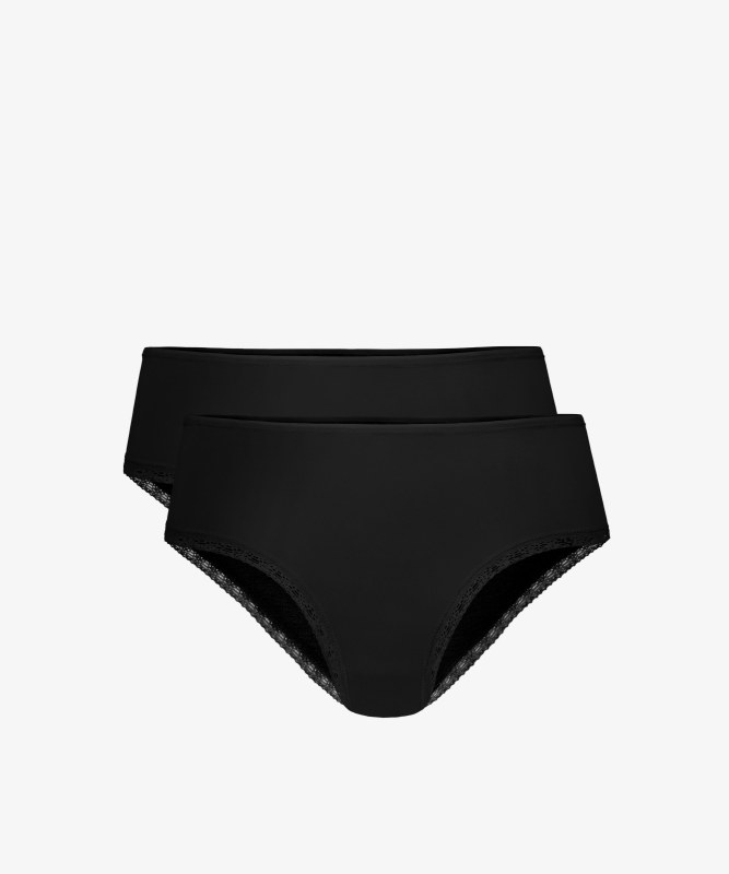 Klasické dámské kalhotky ATLANTIC 2Pack - černé - Dámská pyžama