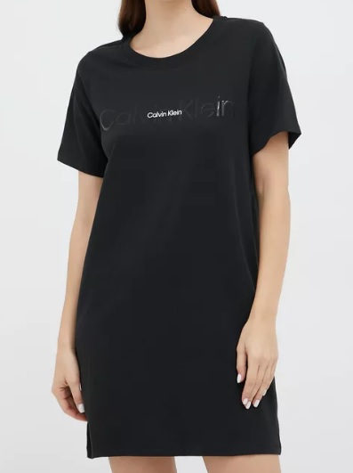 Dámská noční košile QS6896E UB1 černá - Calvin Klein - Dámská pyžama noční košile