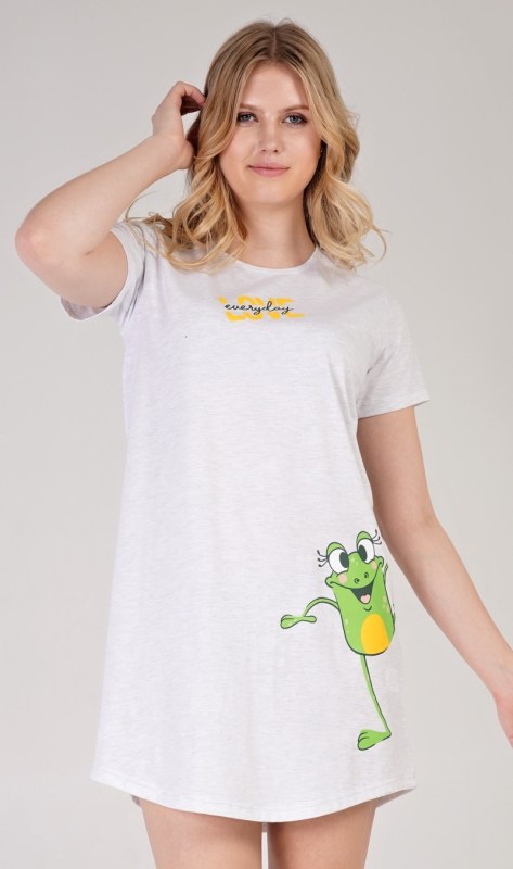 Dámská noční košile s krátkým rukávem Frog - Dámská pyžama noční košile