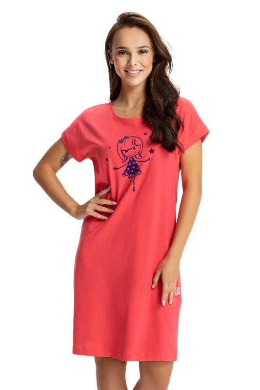 Dámská košile Ariana tmavě růžová - Dámská pyžama noční košile