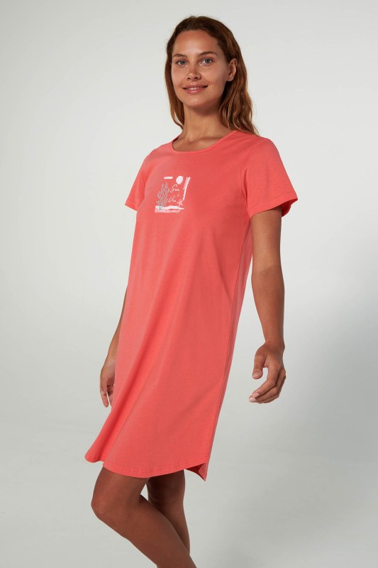 Vamp - Noční košile s krátkými rukávy 20281 - Vamp - Dámská pyžama noční košile