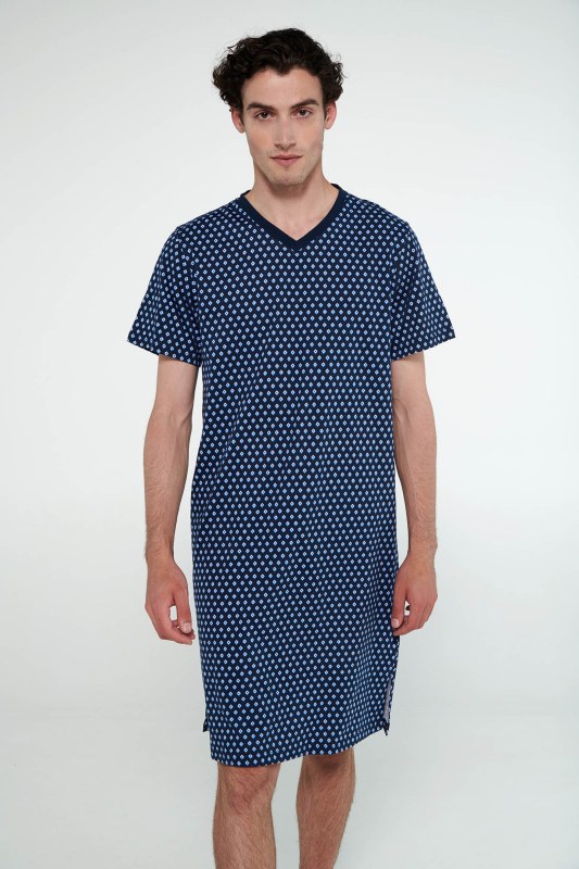 Vamp - Noční košile s krátkými rukávy 20673 - Vamp - Dámská pyžama noční košile