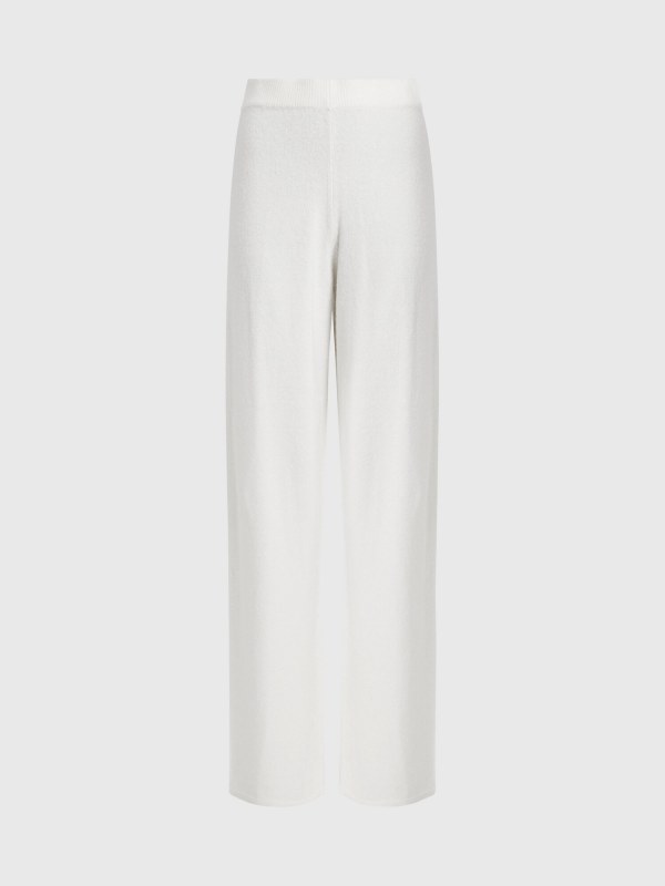 Dámské kalhoty 000QS7058E 101 ecru - Calvin Klein - Dámská pyžama pyžama