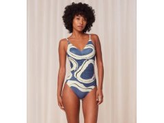 Dámské jednodílné plavky Summer Allure OP 01 modré/ecru - Triumph