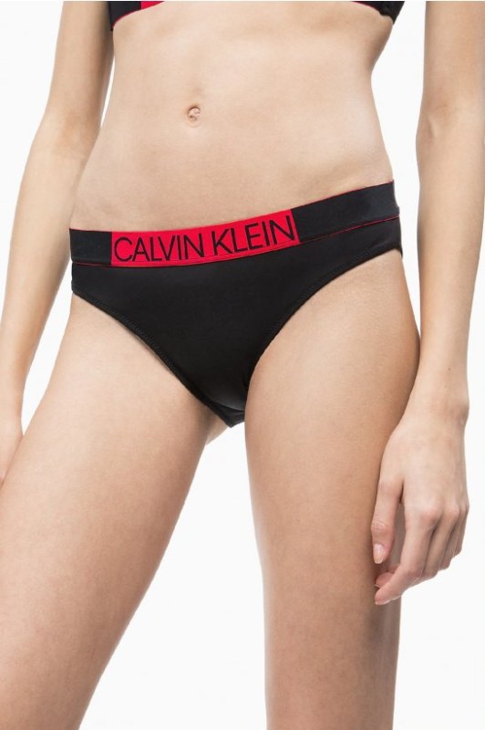 Spodní díl plavek KW0KW00659-BEH černá - Calvin Klein - Dámské plavky