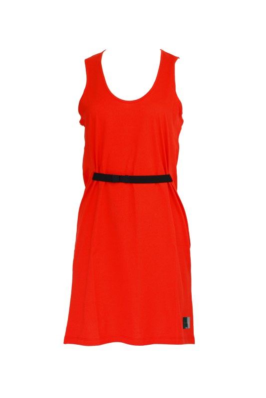 Plážové šaty KW0KW00864-XA7 červená - Calvin Klein - Dámské plavky plážové oblečení a doplňky