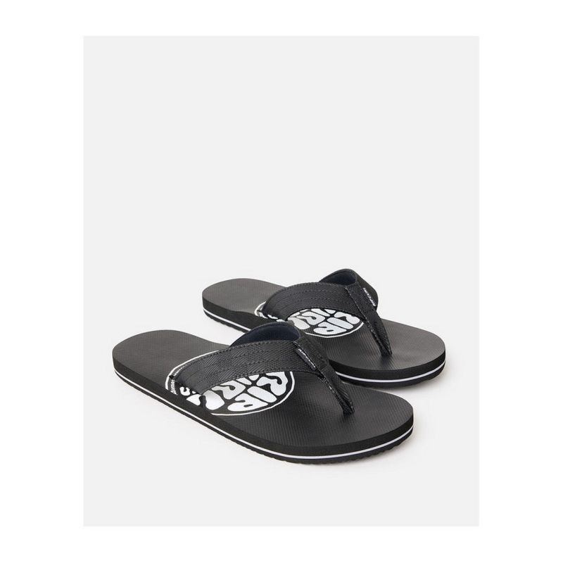 Plážové žabky RIP CURL Ripper Bloom Open Toe, černé - Dámské plavky plážové oblečení a&nbsp;doplňky