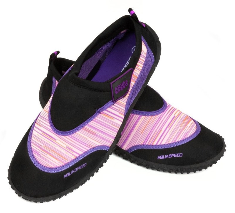 AQUA SPEED Plavecké boty Aqua Shoe Model 2A Black/Pink - Dámské plavky plážové oblečení a doplňky