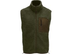 SOL´S Fury Bodywarmer Fleecová vesta Sherpa 25.4041 army/dark army