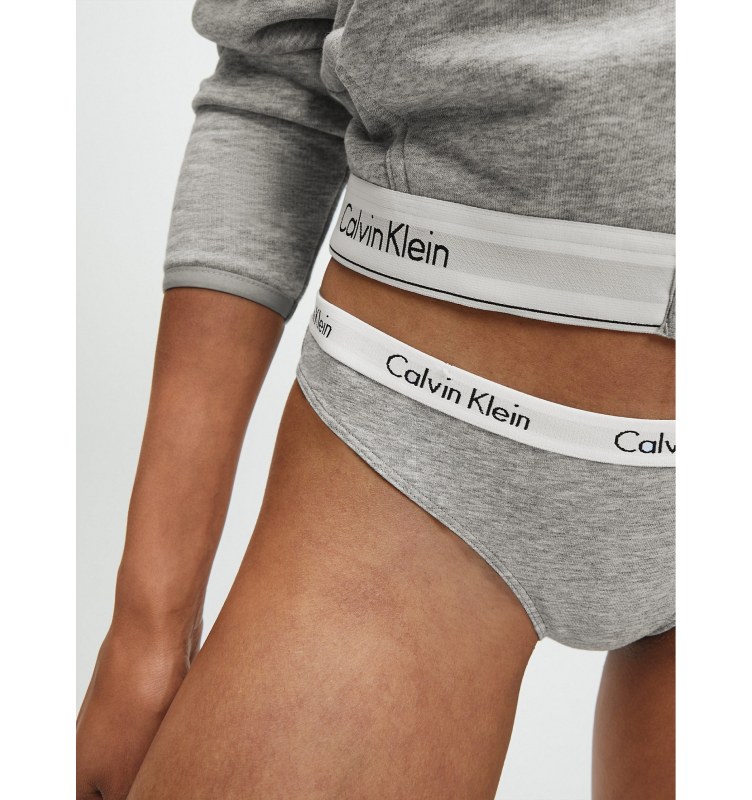 Dámské kalhotky D1618E-020 šedá - Calvin Klein - Dámské spodní prádlo