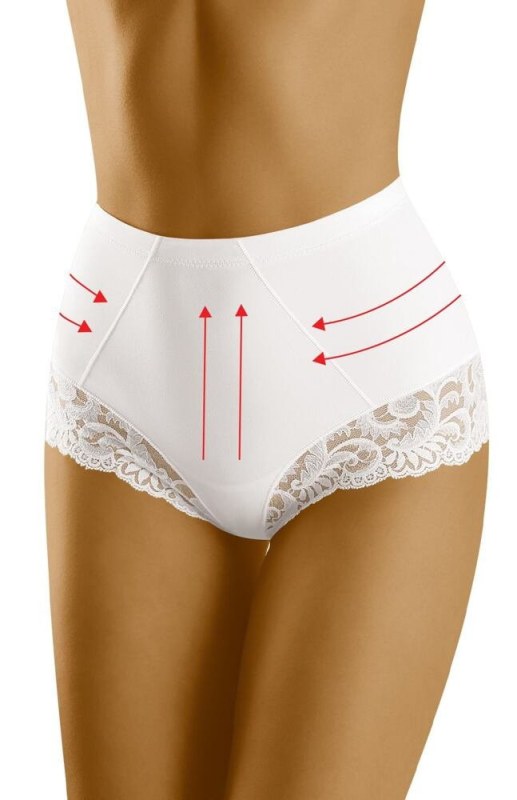 Stahovací kalhotky s krajkou Exepta bílé - Dámské spodní prádlo
