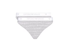 Dámské kalhotky 163334 1P219 04148 šedá - 2 pack - Emporio Armani