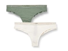 Dámské brazilské kalhotky 2 pack 163337 1A223 - 75910 - zelená/bílá - Emporio Armani