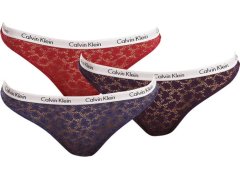 Krajkové brazilky 3-pack - QD3925E - W5G - Mix barev - Calvin Klein
