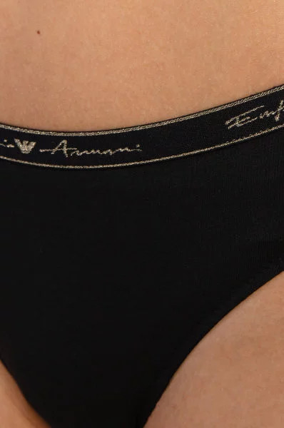 Dámské brazilské kalhotky 2 pack 163337 1A223 - 00020 - Černá - Emporio Armani