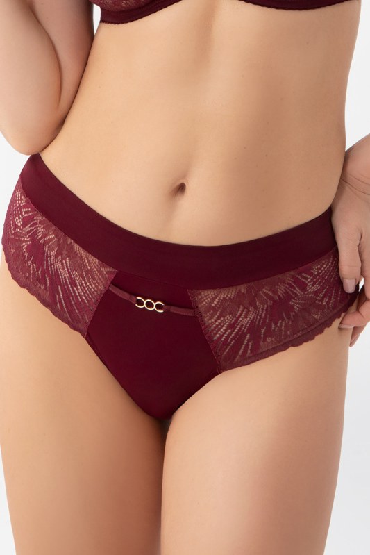 MILA BRAZILIANS K958 MAROON - Dámské spodní prádlo kalhotky a&nbsp;tanga brazilské kalhotky