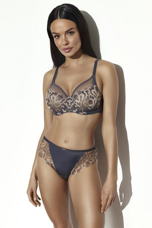 Kalhotky Ava 2277/B, brazilské kalhotky Eclipse Graphite, velikosti S–3XL