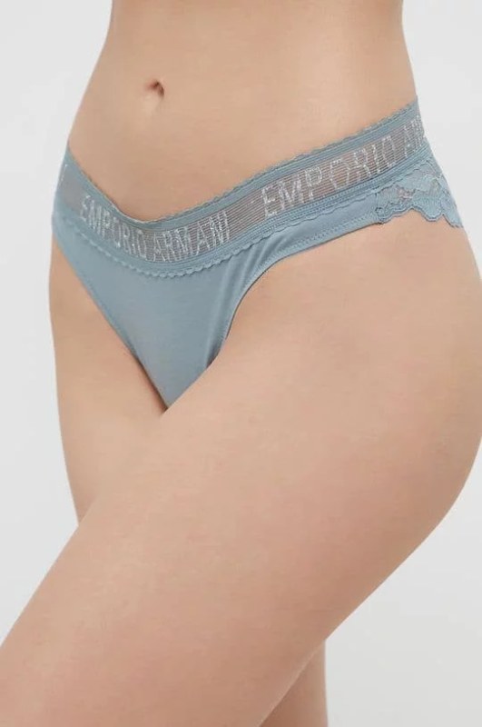 Dámské kalhotky 162948 1A222 - 24634 - Modrá - Emporio Armani - Dámské spodní prádlo kalhotky a&nbsp;tanga