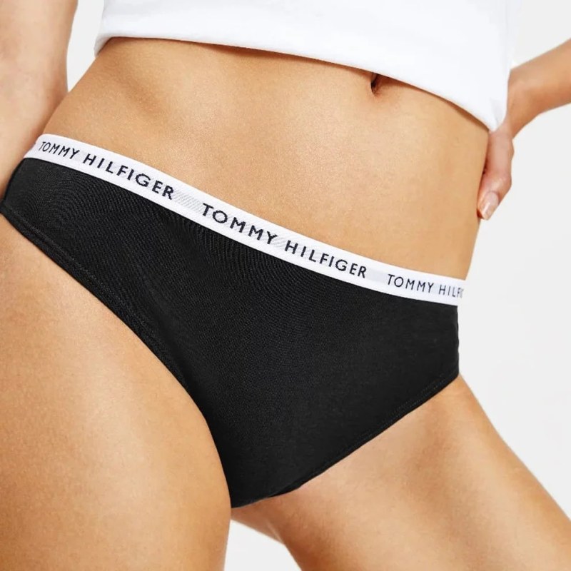 3PACK DÁMSKÉ KALHOTKY TOMMY HILFIGER ČERNÉ (UW0UW02829 0R7) - Dámské spodní prádlo kalhotky a&nbsp;tanga