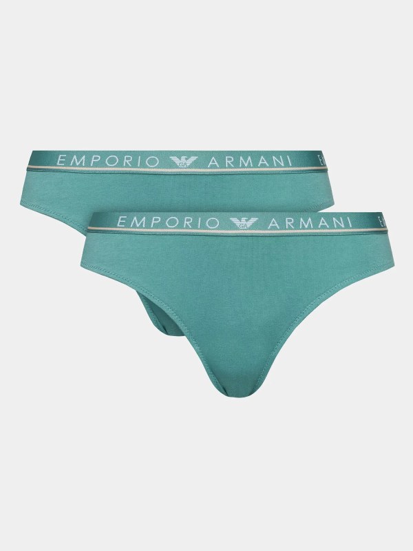 Dámské kalhotky 2PACK 163334 3F227 02631 tyrkysové - Emporio Armani - Dámské spodní prádlo kalhotky a&nbsp;tanga