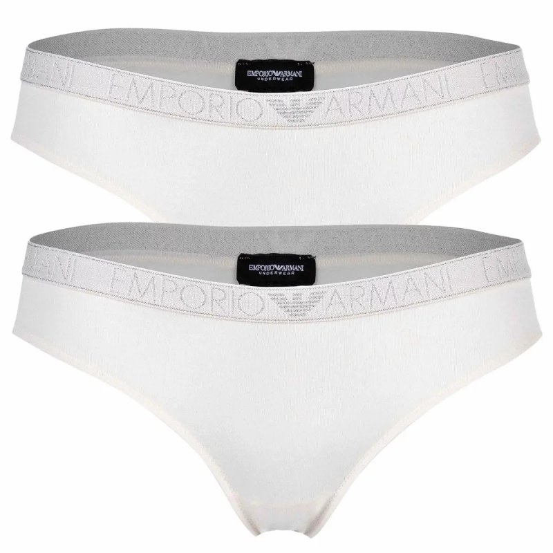 Dámské kalhotky 2PACK 163334 3F223 09210 ecru - Emporio Armani - Dámské spodní prádlo kalhotky a&nbsp;tanga