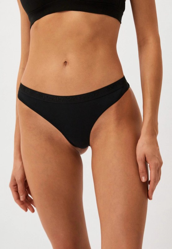 Dámské kalhotky 164799 3F204 00020 černé - Emporio Armani